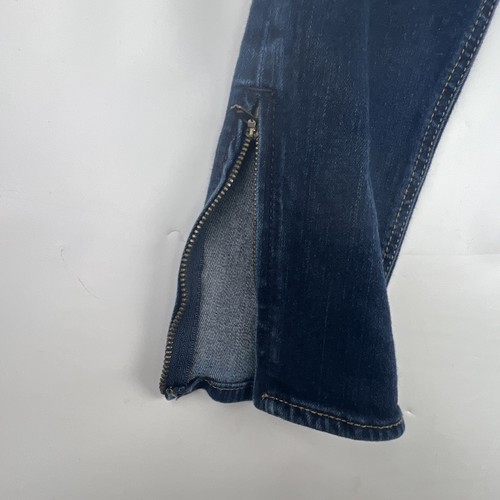 Abercrombie Fitch 2R Low Rise Jeans Legging 26x29 Dark Wash Skinny Ankle Zip - Picture 4 of 9