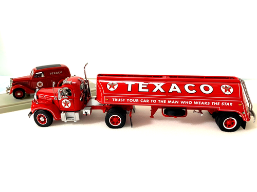 Franklin Mint Texaco B61 Mack Fuel tanker & 1936 Ford car scale 1:43 INV# 3547 - Picture 1 of 11