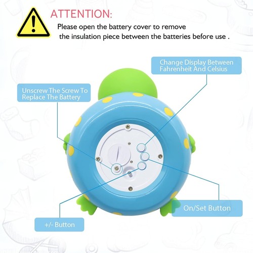 Doli Yearning Baby Bath Thermometer with Room Temperature| Fahrenheit Blue - Picture 4 of 6