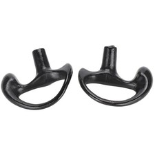 2 Black Silicone Ear Mould Replacements For Audio Kits