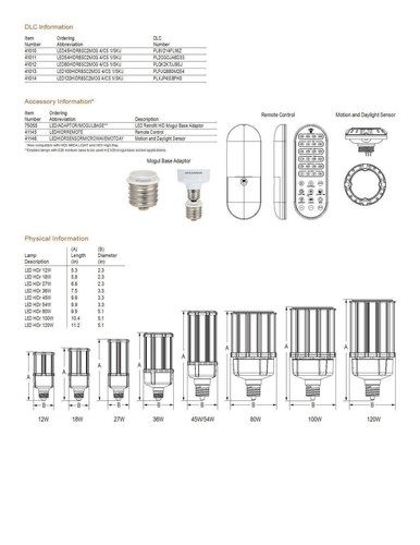 Sylvania LED27HIDR8SC2MED Color and Lumen Select HID LED Light Bulb with... - Bild 4 von 4