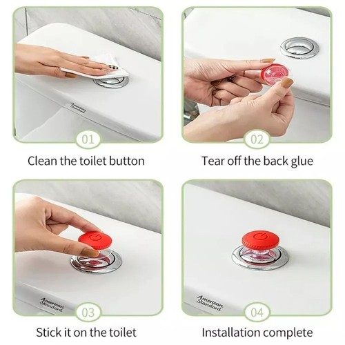 Round Toilet Flush Button Set 6 PCS for Easy Installation and Flushing - Picture 3 of 12