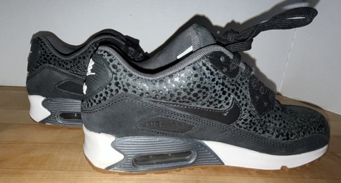 Women's Nike Air Max 90 Premium Safari Trainers - Black, Size 7 US (Rare) - Picture 5 of 17