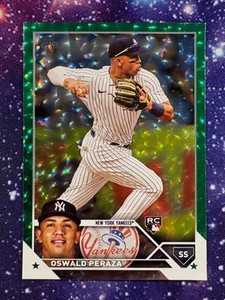 2023 Topps Series 1 - Oswald Peraza #94 Green Foil /499 (RC)