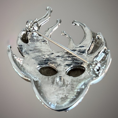 Karneval Grad Maske Brosche Pave Strass 1,25" LB-4 Neu ohne Etikett - Bild 2 von 3