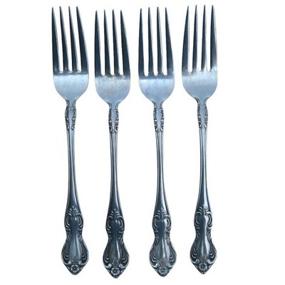 Easterling Valhalla Dinner Forks Stainless Flatware Lot of 4