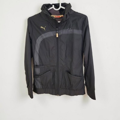 Puma Black Lightweight Hooded Zip-Up Jacket