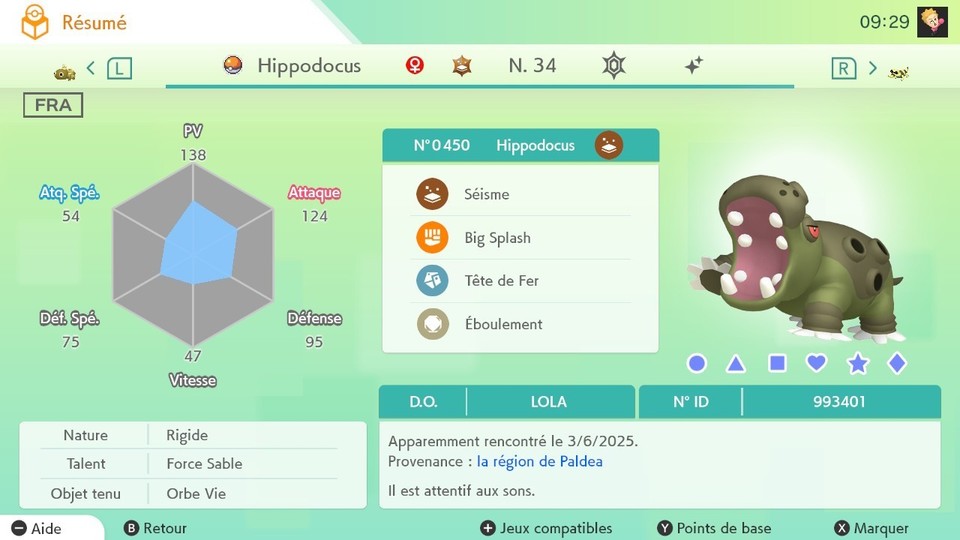 POKEMON MUPLODOCUS DE Hisui - Hisuian Goodra SHINY 6 IV-31 Ecarlate-Violet EUR 1,99 - FR
