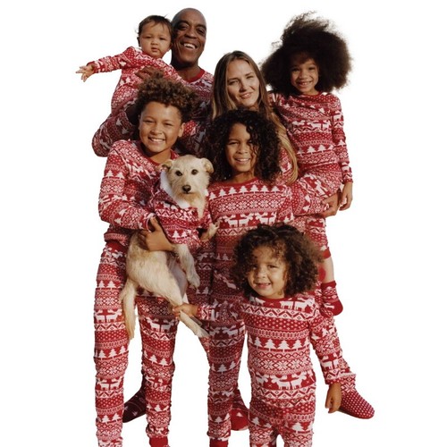Family Matching Christmas Pyjamas Adult Kids Xmas Elk Nightwear Pajamas Pjs Set - Bild 24 von 27