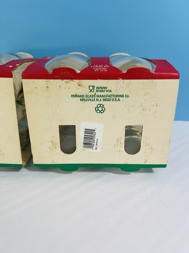 NOS VTG Luminarc Christmas Tree Holiday Drinking Glasses~8 Set Of Tumblers 16 oz - Picture 6 of 13