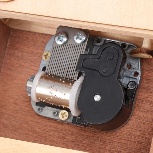 Music Box Decorazione Tavolo Bambino Figure Musicali Legno Artigianali Scatole - Foto 5 di 12
