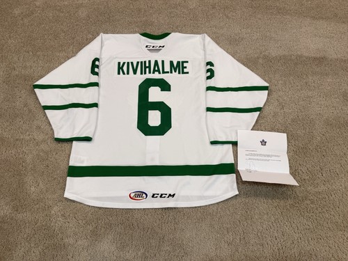 Maglia Toronto Marlies Game Worn usata St Patrick’s Specialty CCM MIC AHL foglie - Foto 14 di 15