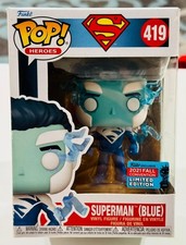 Funko Pop! DC Universe - Superman (Azul) 2021 Convención de Otoño (Daños en Caja)