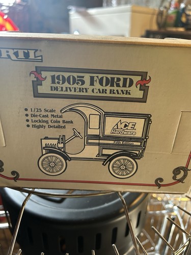 Vintage ERTL Ace Hardware Diecast 1905 Ford Delivery Car Bank New In Box - Picture 2 of 2