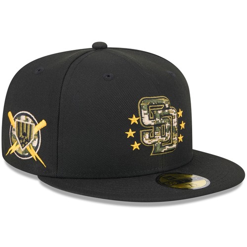 Men's New Era Black San Diego Padres 2024 Armed Forces Day On-Field 59FIFTY
