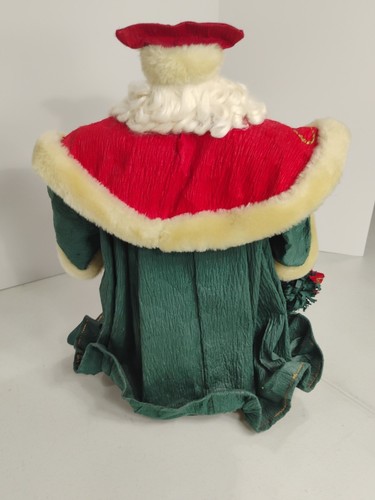 Vintage Pappmaché 15" Weihnachtsbaumspitze Kranz Harz Gesicht realistischer Bart - Bild 5 von 7