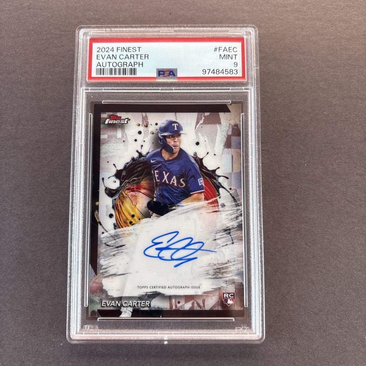 2024 Topps Finest - Finest Autographs Evan Carter #FA-EC (AU