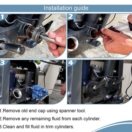 Tapa de extremo del cilindro inclinable 48630-96J01 para Showa Honda Suzuki Yamaha 2 y 4 tiempos - Imagen 9 de 15