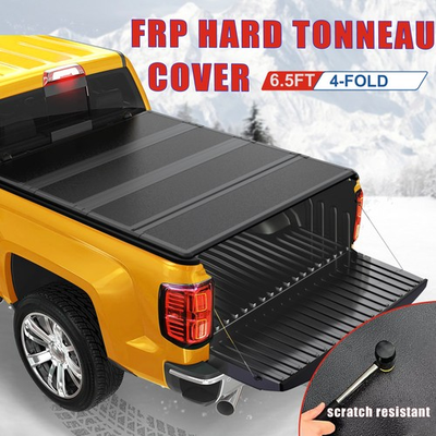 #ad 6.5FT 4 Fold FRP Hard Truck Bed Tonneau Cover For 2004 2014 Ford F150 F 150 $393.89