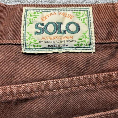 Vintage Solo Semore Jeans Größe 26 x 25 braun Baggie weites Bein Made in USA (lesen!) - Bild 6 von 12