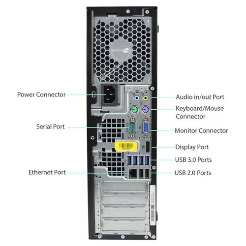 HP 8300 SFF Celeron Windows 10 Pro 8 GB SSD 2 TB RS232 Serial Refurbished - Picture 4 of 7