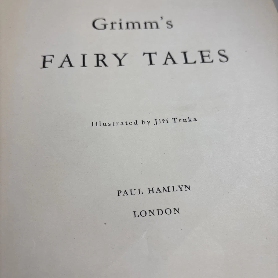 СКАЗКИ ГРИММА 1961 Artia Пола Хэмлина Иллюстрированные В Цвете Jiri Trnka - Изображение 4 из 4