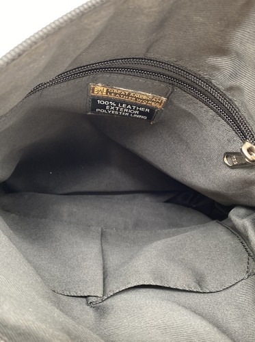 Great American Leather Works Black Leather Crossbody Shoulder Bag Purse - Picture 4 of 8