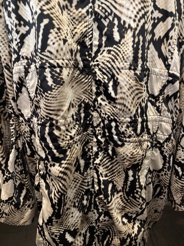 Ellen Tracy Womens Animal Print Jacket Sz M Rolltab Sleeve Cinch Waist Coat - Picture 7 of 9