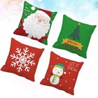 4 Pcs Sofa Cushions Cover Couch Covers Christmas Throw Pillow Cases