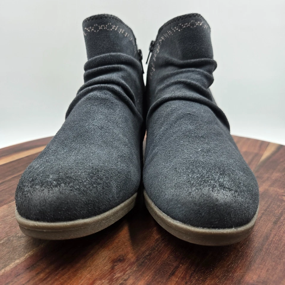 Earth Origins Botas Collette Para Mujer 10M Azul Gamuza Cómodas Cremallera Botines al Tobillo Foto 2 de 4