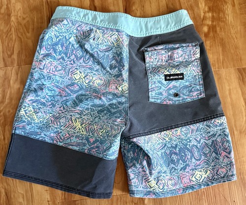 QUIKSILVER Highline Old School Retro Men's Size 28 Surfsilk Surf Board Shorts - Picture 2 of 8