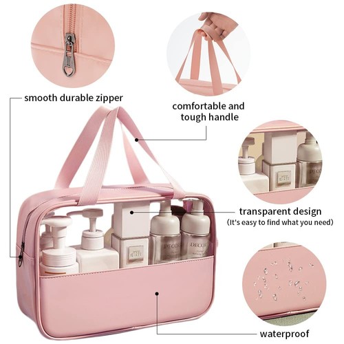 Toiletry Bag For Women Clear Travel Toiletry Bag Travel Makeup Bag Hanging Toile - Picture 5 of 6