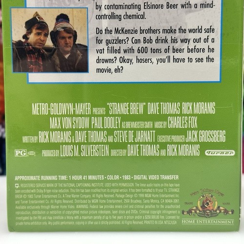 Strange Brew VHS Hi-Fi Videotape 1983 Comedy Rick Moranis Dave Thomas Sealed NEW - Picture 10 of 24
