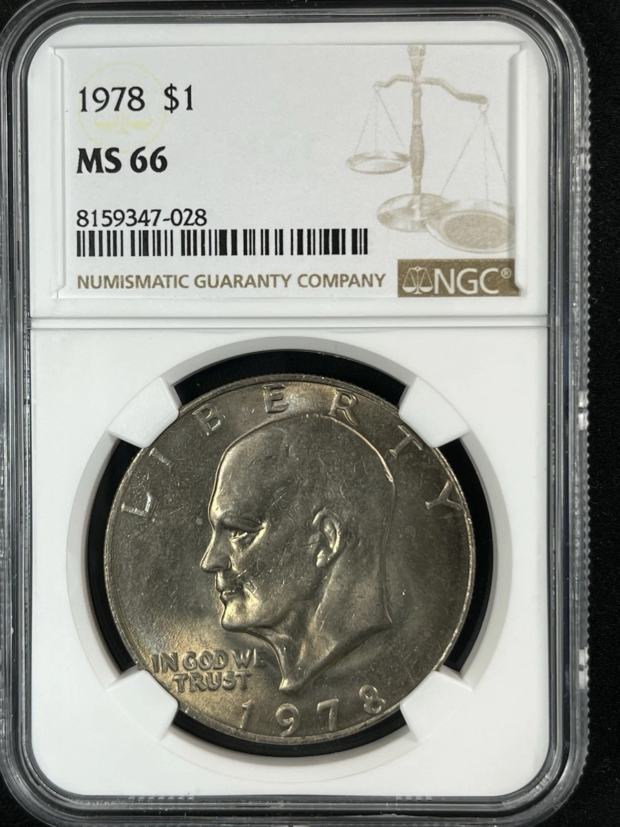 25+ MS 66 Graded 1978 Eisenhower Dollars (1971-1978) for sale