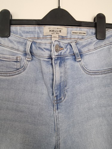 NEW LOOK 915 HALLIE High Waist Super Skinny Ripped Jeans Blau Alter 14 - Bild 10 von 20