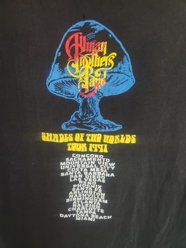 Vintage Allman Brothers Band T-Shirt 1991 Shade Of Two Worlds Tour L - Picture 12 of 19