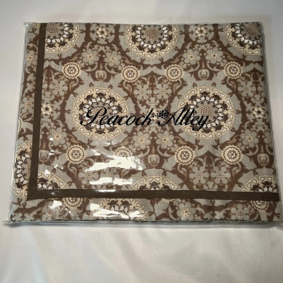 NEW Peacock Alley 100% Linen Standard Sham Olympia Brown blue Shaw Mist 20"x 26" - Image 3 of 4