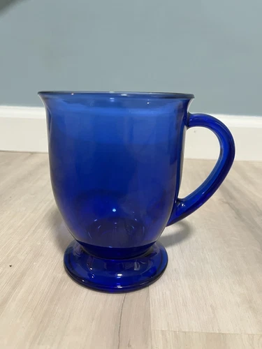 Cafe Cobalt Blue by Anchor Hocking Flare Lip Tea or Coffee Mug 16oz