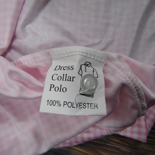 Collars & Co. Poloshirt Herren Extra Large Tall Rosa Gingham Kleid Kragen Stretch - Bild 3 von 6
