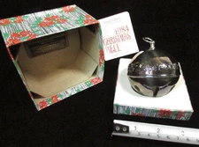 Vintage Wallace 1984 Silverplate Sleigh BELL CHRISTMAS ORNAMENT in Original Box