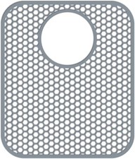 Silicone Kitchen Sink Protector Mat with Rear Drain - 13.58''x 11.6'' Kitchen Si