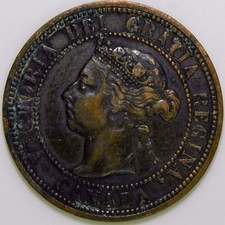 1890 Canada Large One Cent Queen Victoria 1c k316