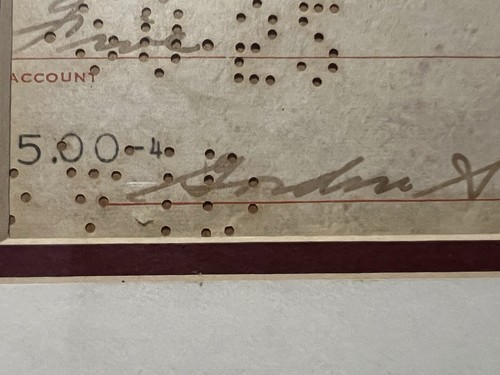 MICKEY COCHRANE, Signed Check, Framed, Baseball HOF, Philadelphia Athletics - Picture 5 of 14