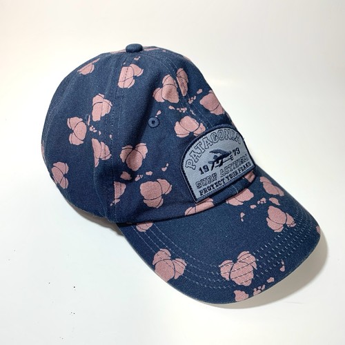 Patagonia Surf Activism Protect Your Peaks Label Hat Cap Blue Floral Strapback - Picture 5 of 12