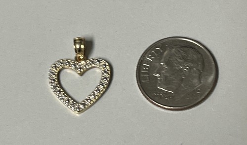 14K YELLOW  GOLD HEART CHARM  Pink ENAMEL  "NEW" - 第 2/3 張圖片