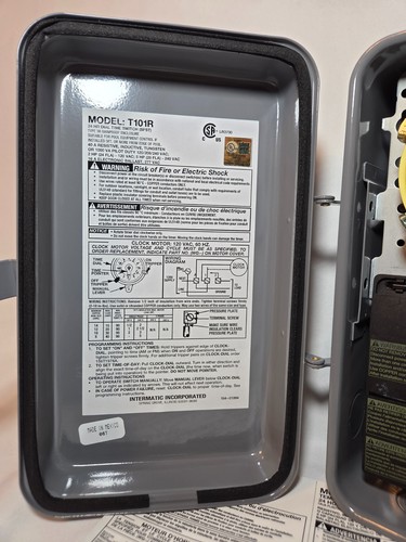 Intermatic T101RSeries 40 Amp 120 Volt 24hr 60Hz SPST Mechanical Time Switch NEW - Picture 7 of 10
