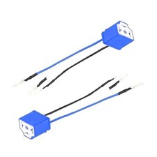 2 PCS H4 HB2 9003 Wiring Harness Headlight Socket, Ceramic Headlight