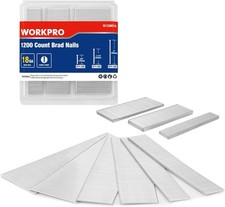 WORKPRO 1200 Count 18 Gauge Brad Nail 3/4 1-1/4" 2" Universal Brad Nail Gun Nail