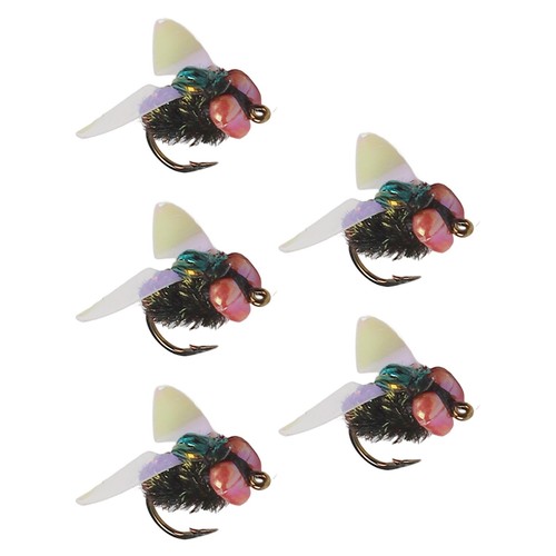 5 pièces hameçons à mouche leurre appât pour pêche à la truite bar gris et - Photo 29/40