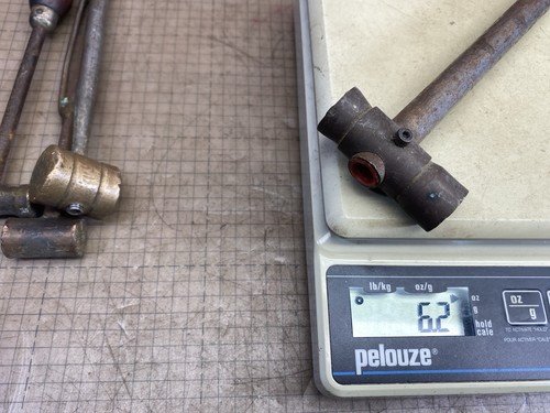 4 Vintage handgefertigte Messing Bronze Hämmer 2-4 Unzen Büchsenmacher Juwelier Maschinist Werkzeug - Bild 15 von 15
